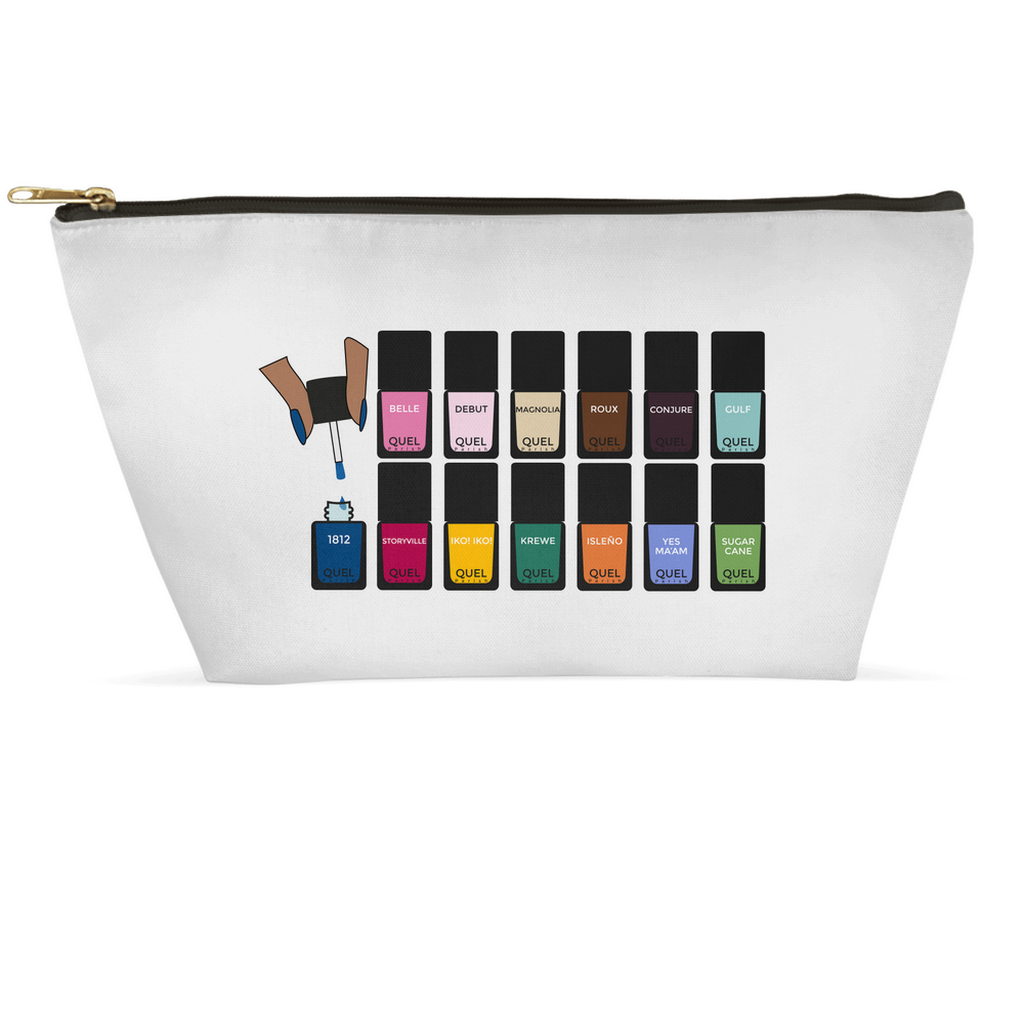 Quel Parish Cosmetics Bag Front Nail Polish with Color Names Inspired by Louisiana