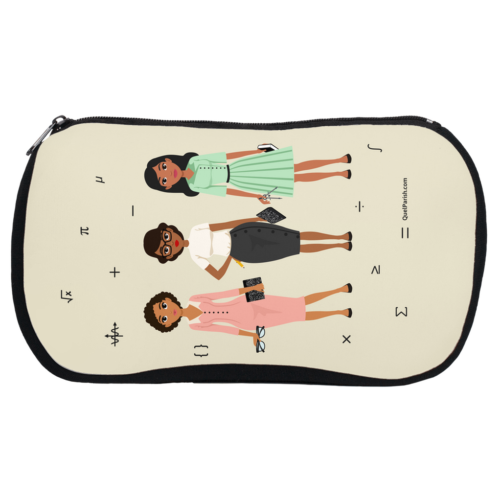 Cosmetics Bag Hidden Figures Black Women Stem Engineer Math Quel Parish Vintage Black Beauty Gifts for African American Women