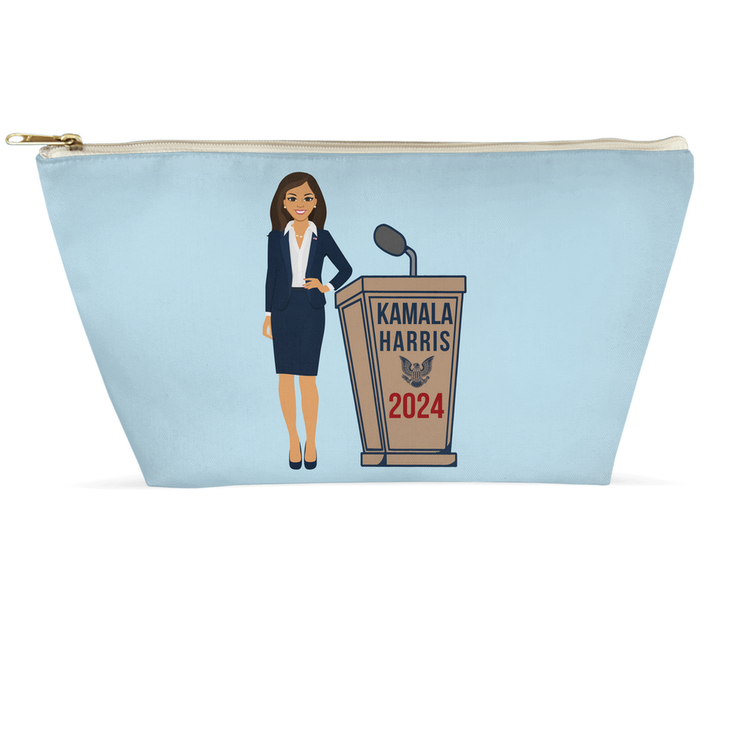 Kamala Harris for President 2024 Dual Sided Cosmetic Zip Bag