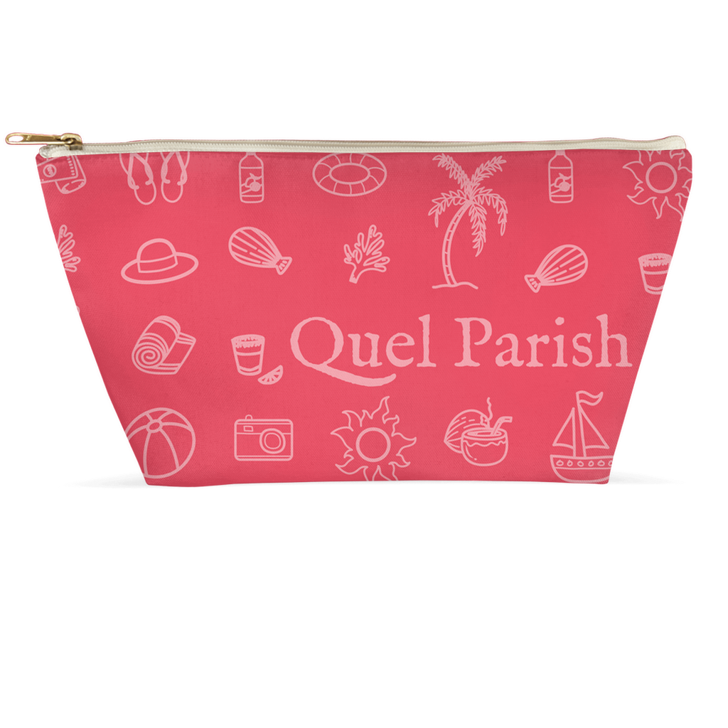 Sun Tanning Beach Cosmetics Travel toiletry Bag Back Quel Parish Summer Gifts