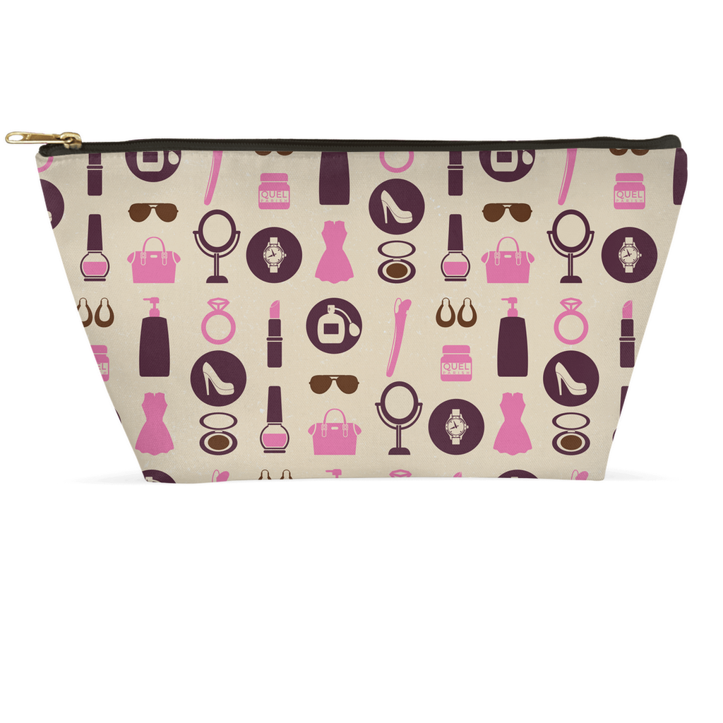 Noir Neapolitan Dual Sided Cosmetic Zip Bag