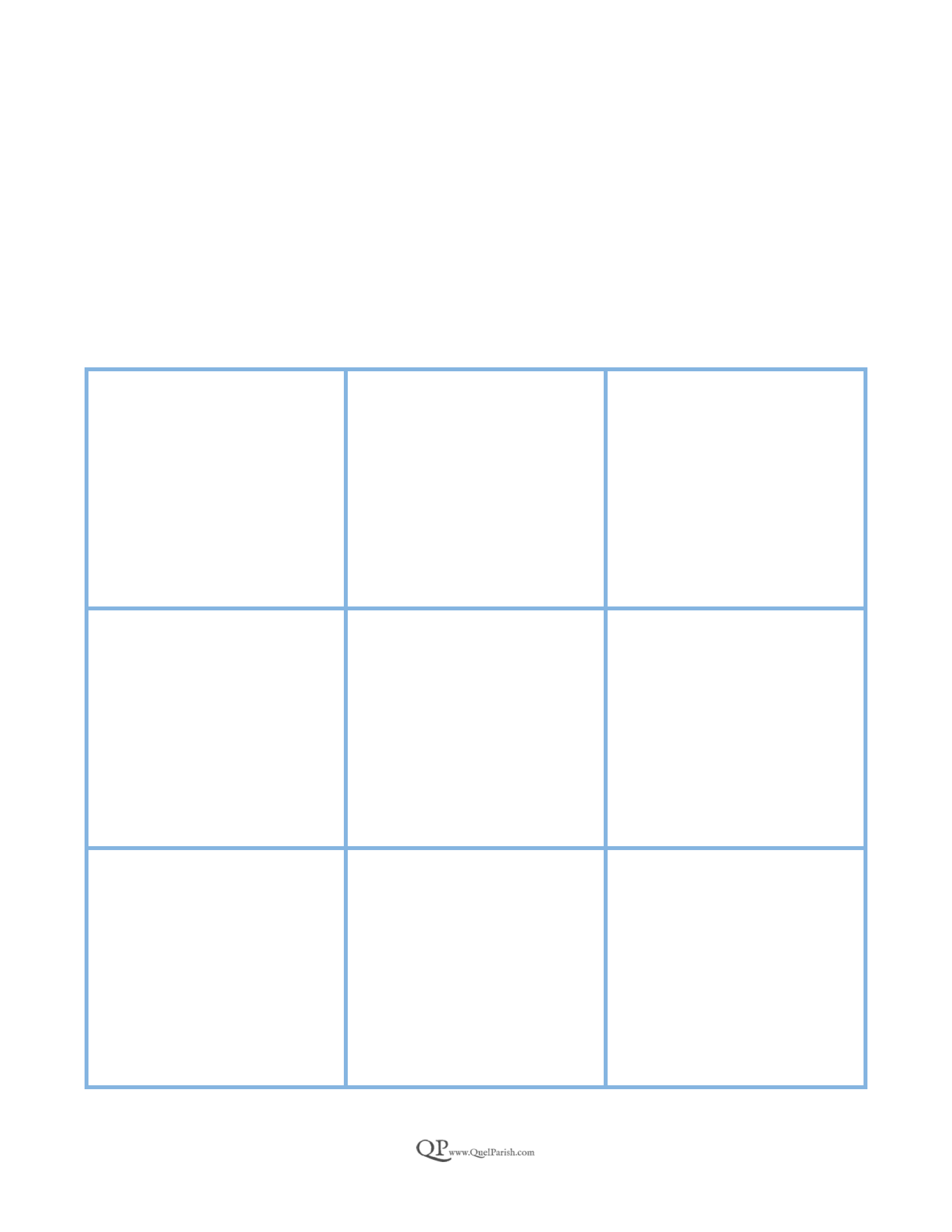 Quel Parish Homeschool I can Draw Grid template download
