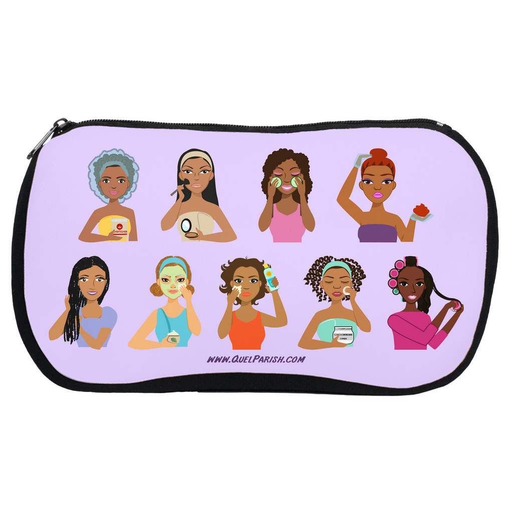 Black Girl Beauty Routine Cosmetic Bag