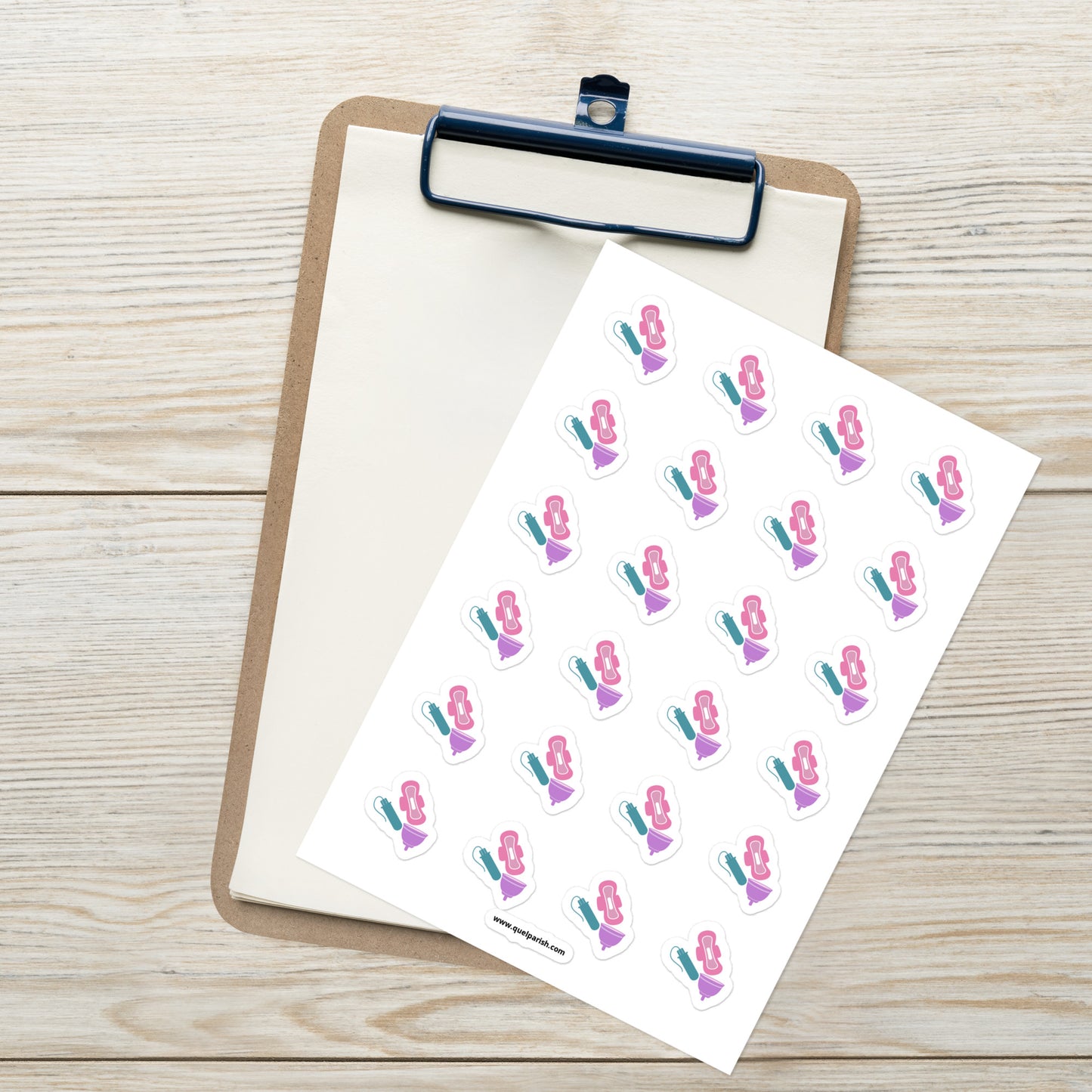 Feminine Hygiene Period Products Sticker Sheet