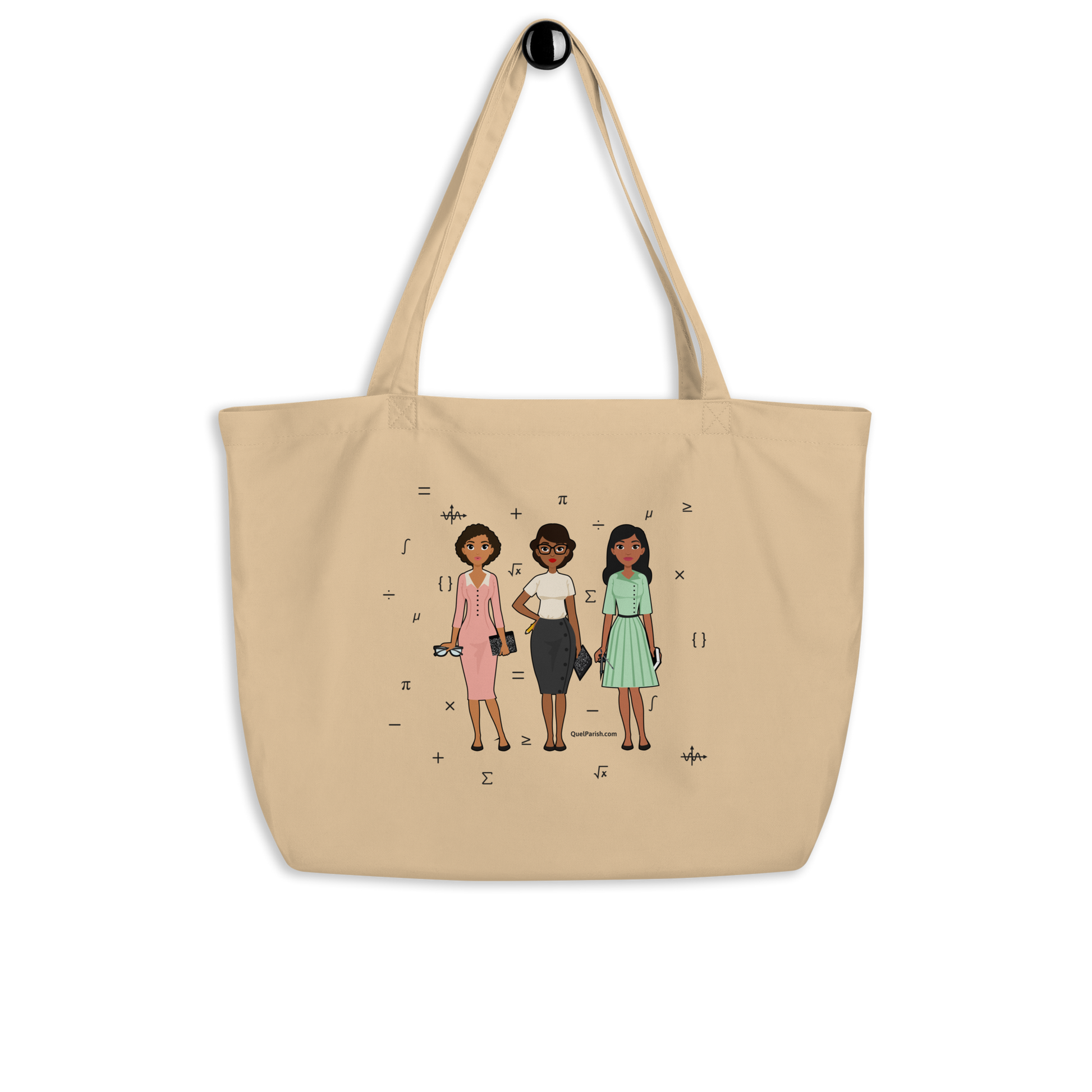 Black Women in STEM Large Organic Tote front Quel Parish