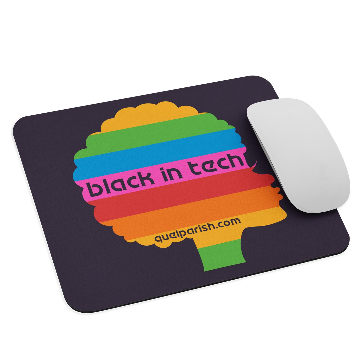 Black in Tech Mouse Pad Gifts for African American Blerds Quel Parish