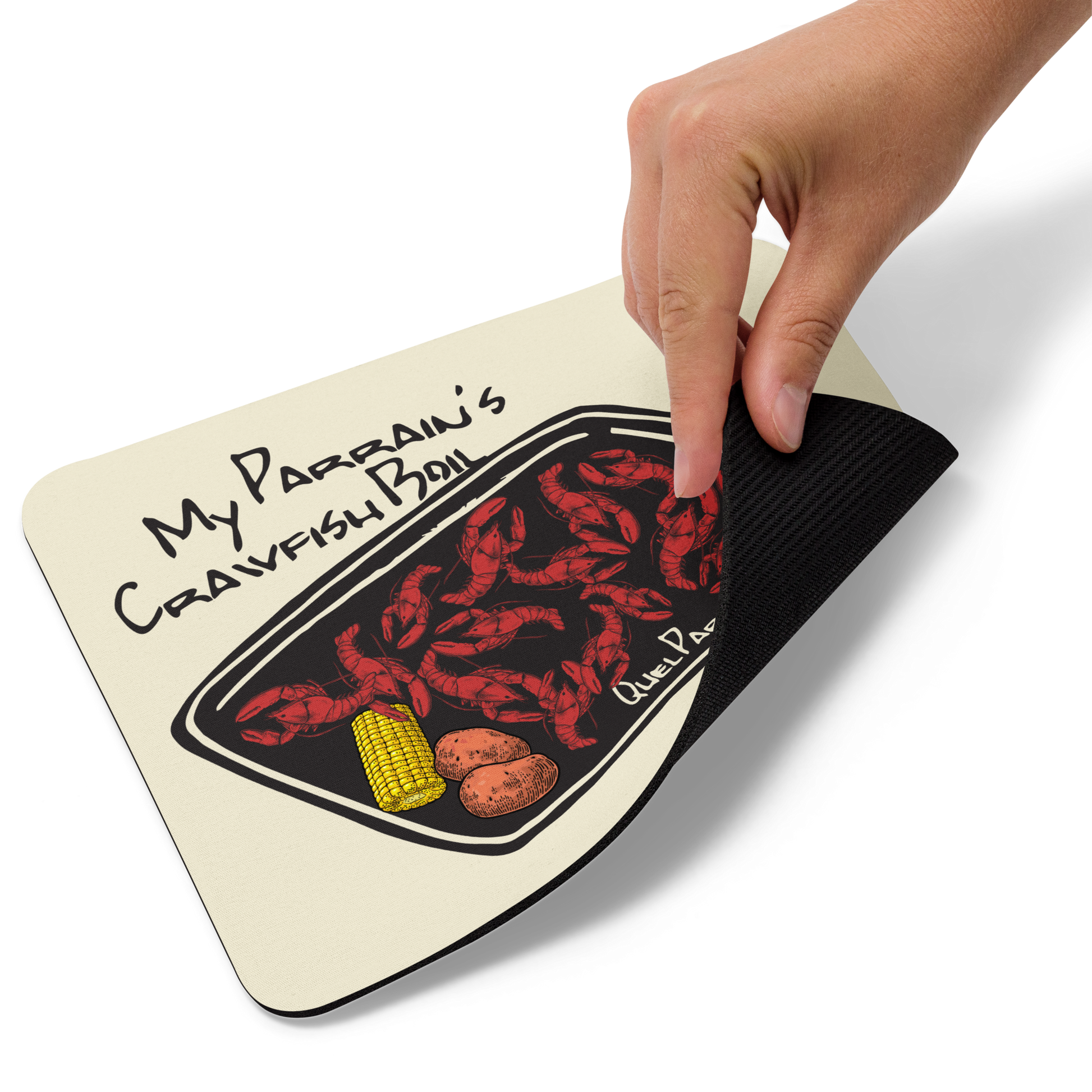 Louisiana Crawfish Boil Food Mouse Pad Quel Parish Southerner Gift Parrain